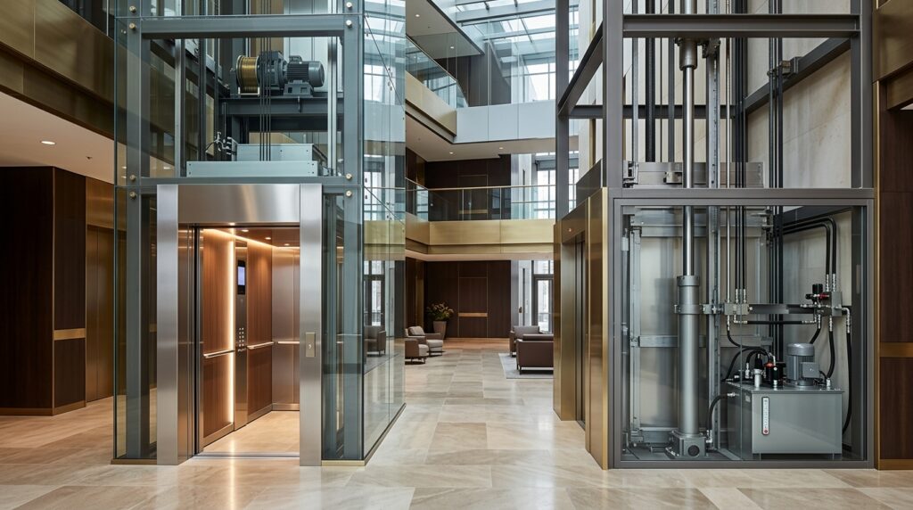 Passenger lift and hydraulic lift comparison